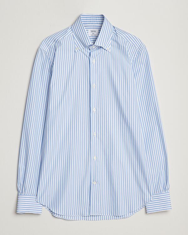 Striped white casual shirt from Mazzarelli