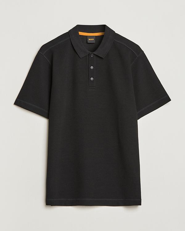 Black short sleeve polo shirt from Boss Orange