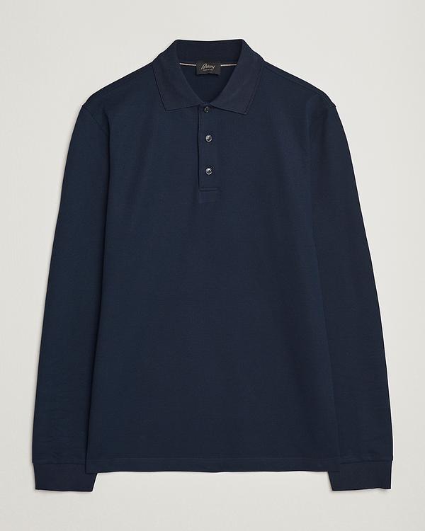 Black long sleeve polo shirt from Brioni
