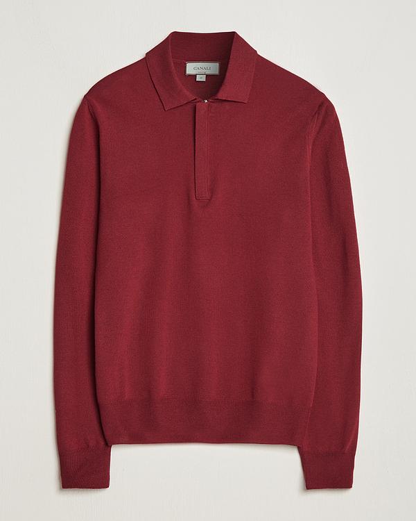 Dark red half-zip from Canali