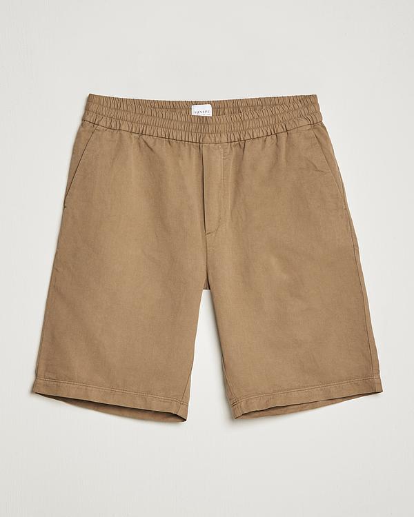 Brown drawstring shorts from Sunspel