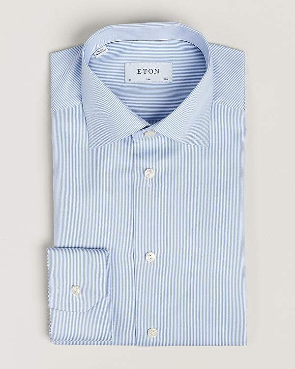 Striped light blue business shirt from Eton