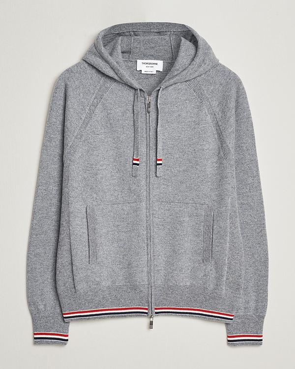 Grey hooded sweatshirt from Thom Browne