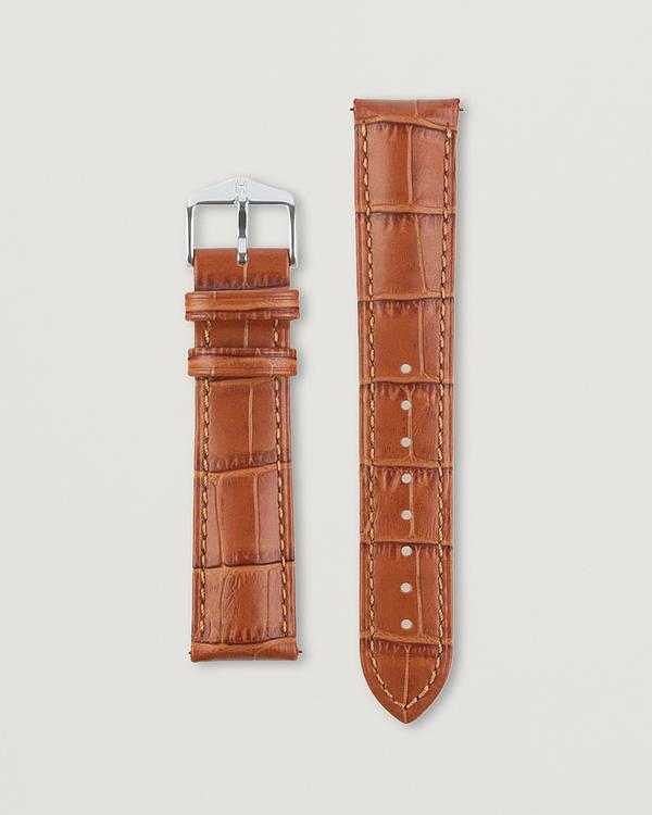 Dark red watch strap from Hirsch