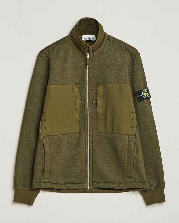Dark green fleece jacket from Stone Island