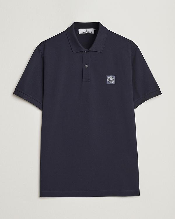 Black short sleeve polo shirt from Stone Island