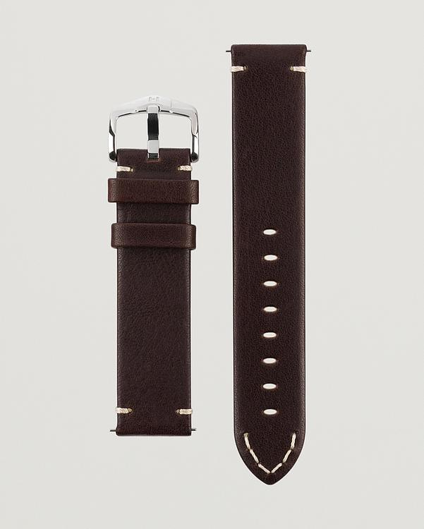 Dark brown watch strap from Hirsch