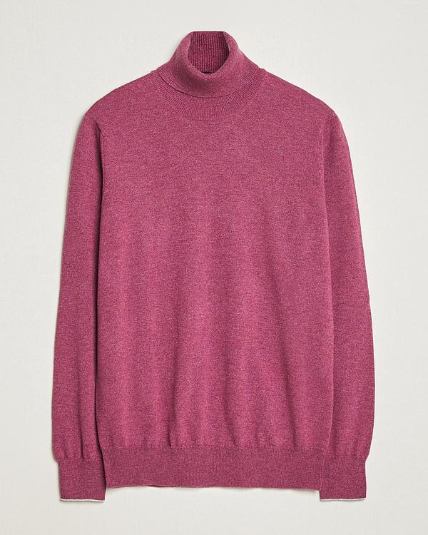 Purple turtleneck from Brunello Cucinelli