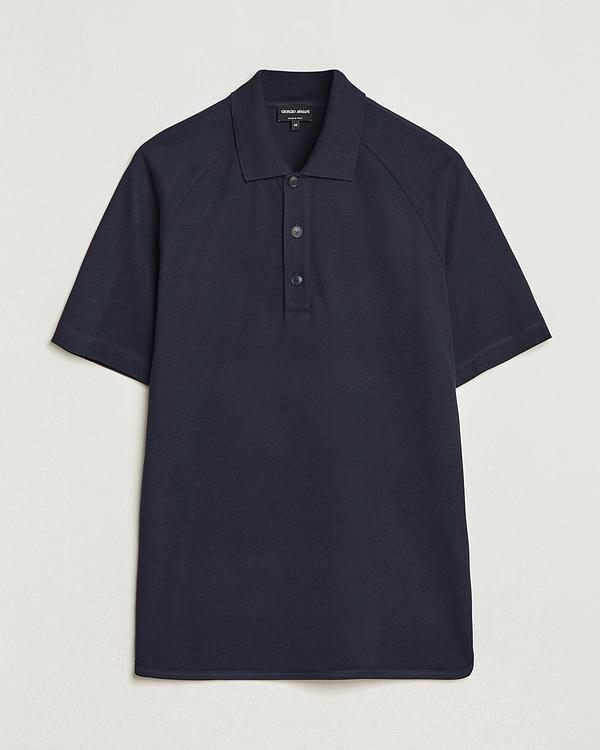 Black short sleeve polo shirt from Giorgio Armani