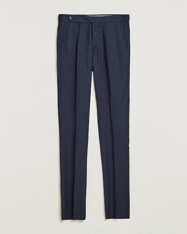 Striped dark grey formal trousers from Pt01