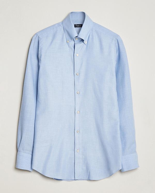Light blue flannel shirt from Finamore Napoli