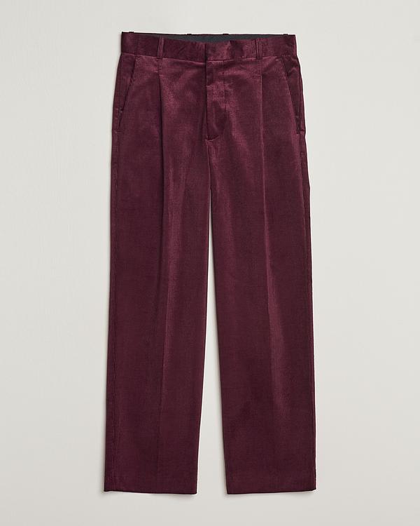 Dark red corduroy trousers from Drôle De Monsieur