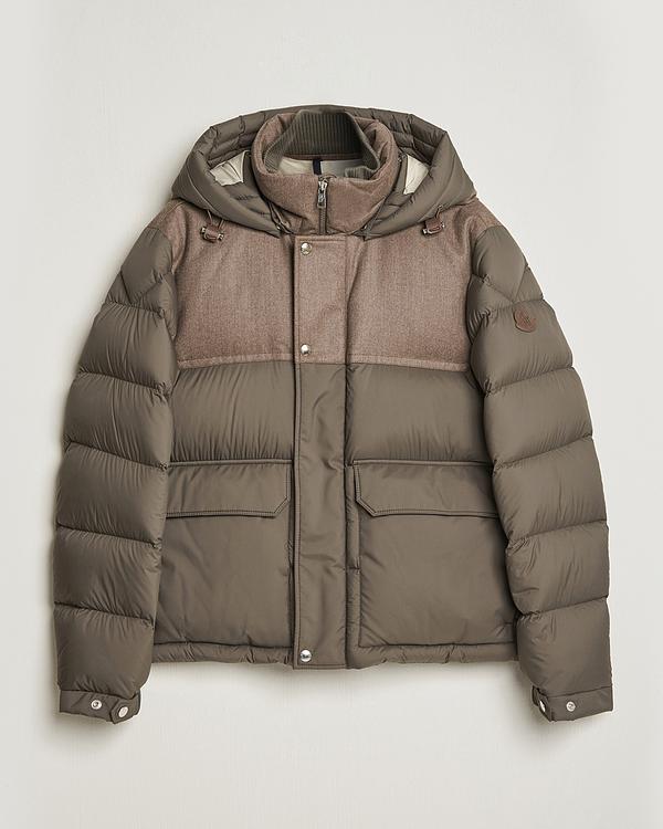 Taupe down jacket from Moncler