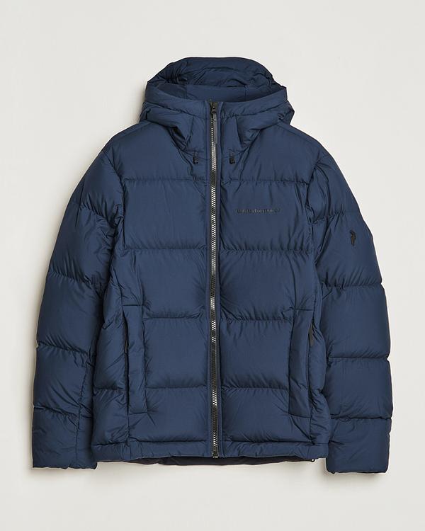 Dark blue down jacket from Peak Performance