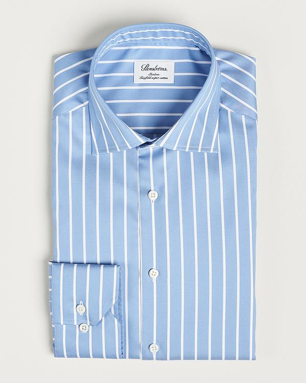 Striped light blue business shirt from Stenströms