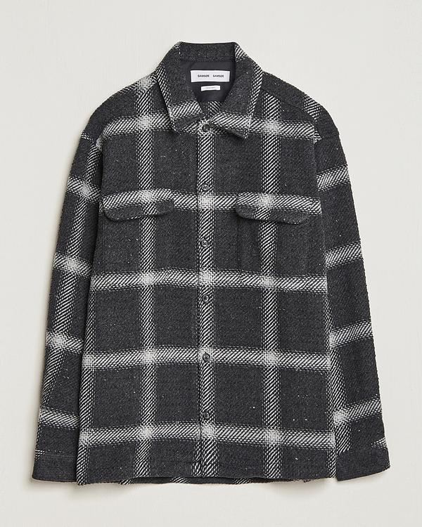 Checkered black overshirt from Samsøe & Samsøe