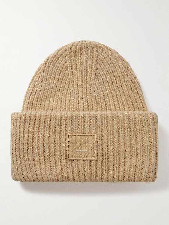 Taupe beanie from Acne Studios
