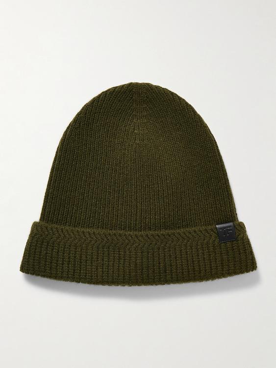 Dark green beanie from Tom Ford
