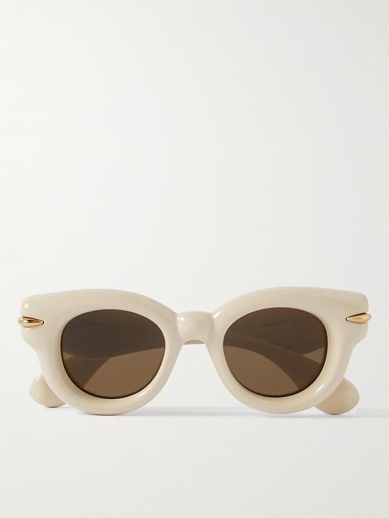 Beige d-frame sunglasses from Loewe