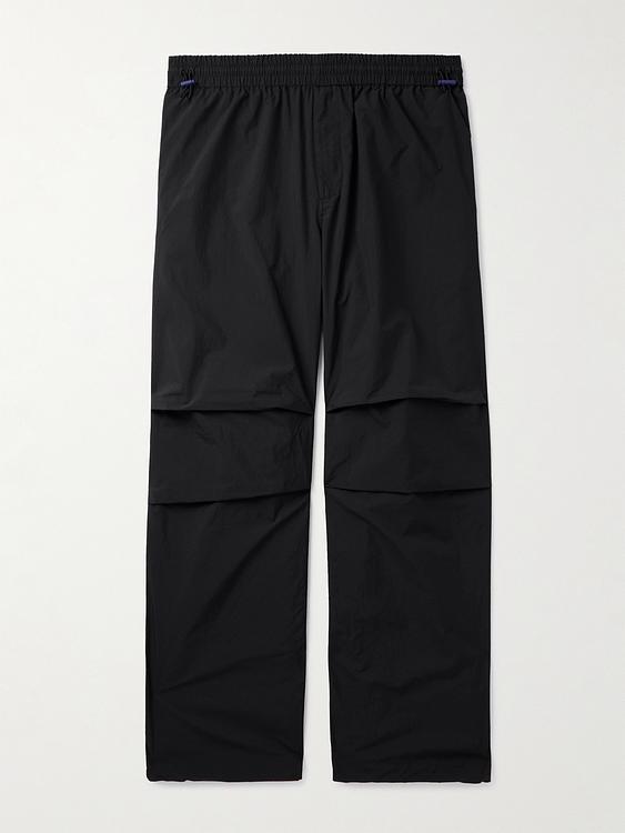 Black wide-leg casual trousers from Burberry