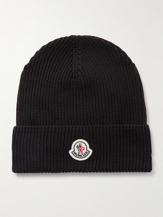 Black beanie from Moncler