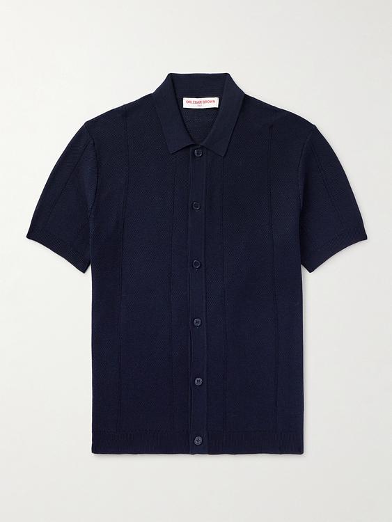 Dark blue short sleeve shirt from Orlebar Brown