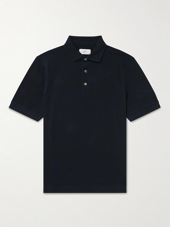 Black short sleeve polo shirt from Mr P.