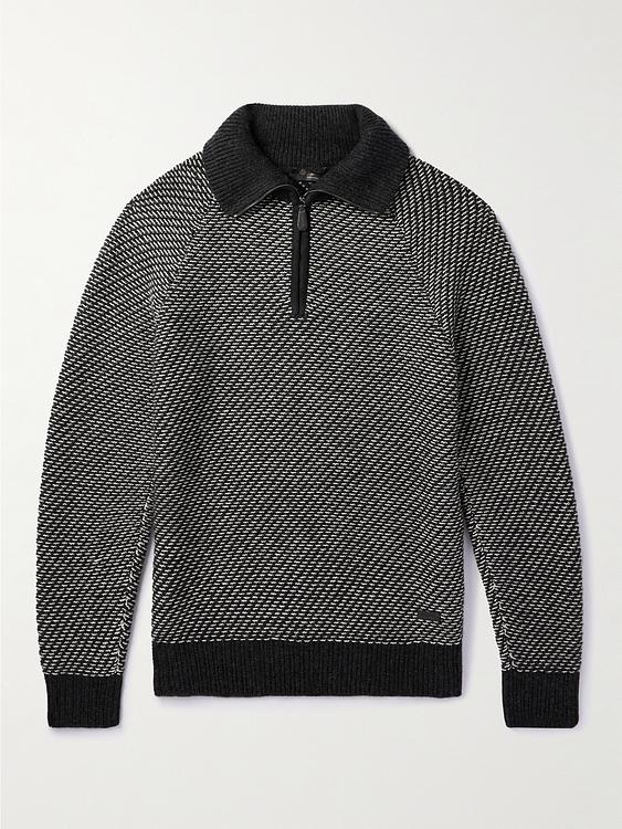 Black half-zip from Loro Piana