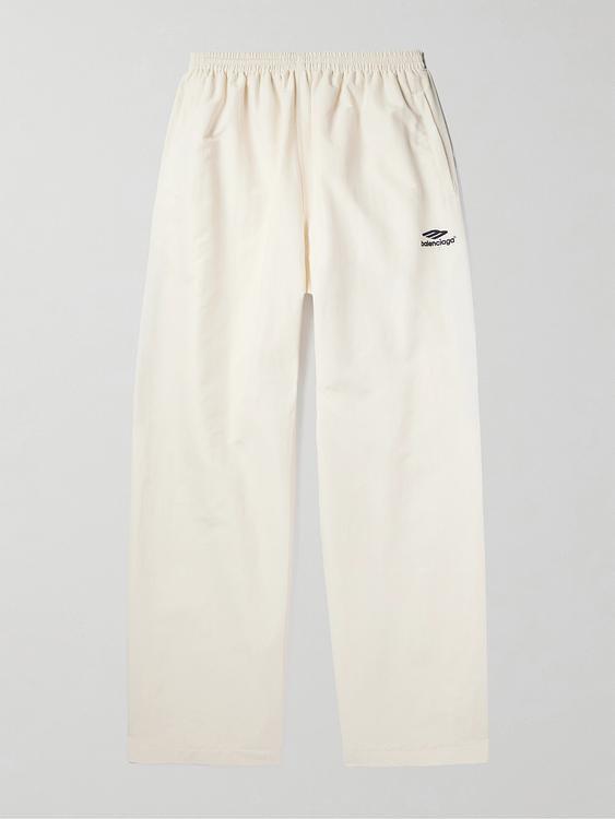 White wide-leg casual trousers from Balenciaga