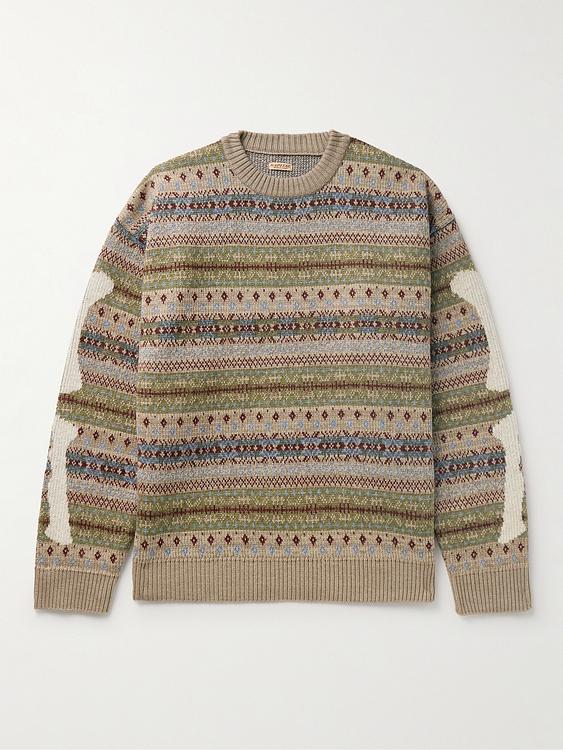 Taupe sweater from Kapital