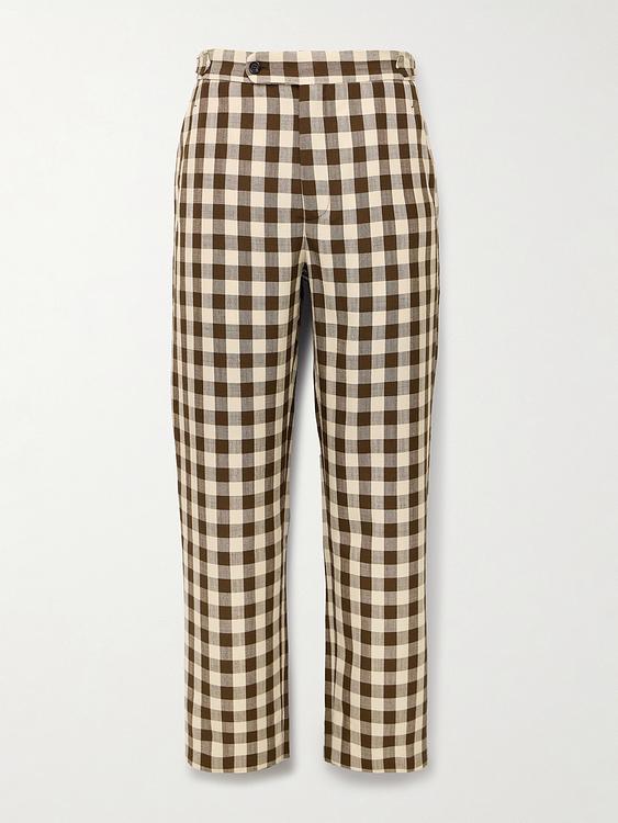 Checkered multicolor formal trousers from Bode