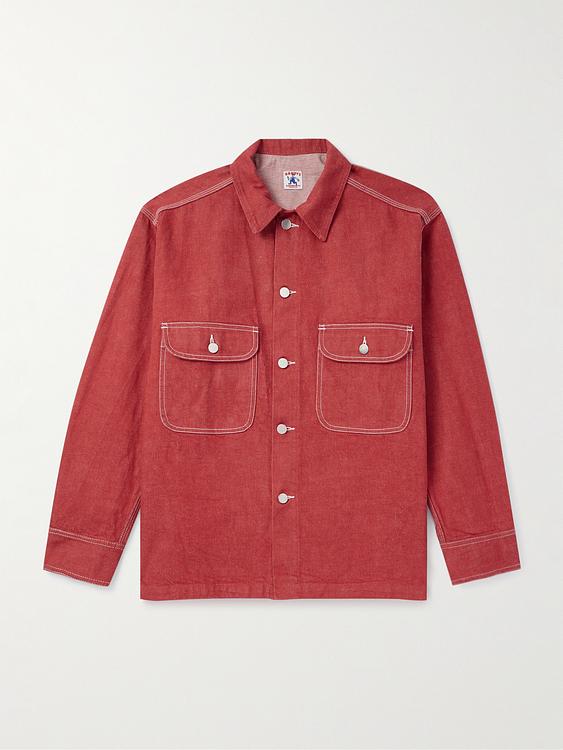 Red denim shirt from Randy's Garments