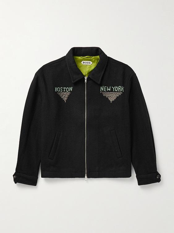 Print black casual jacket from Bode