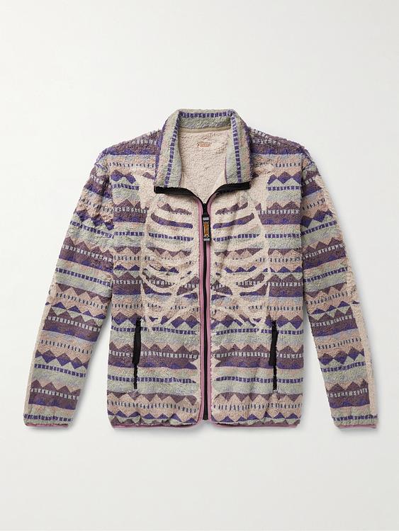 Taupe fleece jacket from Kapital