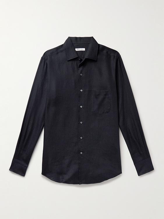 Black casual shirt from Loro Piana