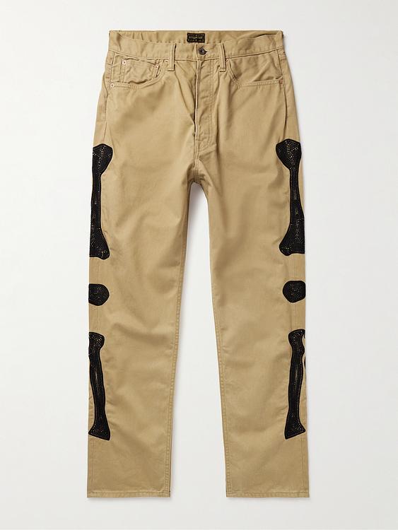 Taupe casual trousers from Kapital