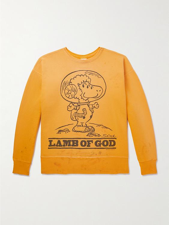 Print orange sweatshirt from Saint Mxxxxxx