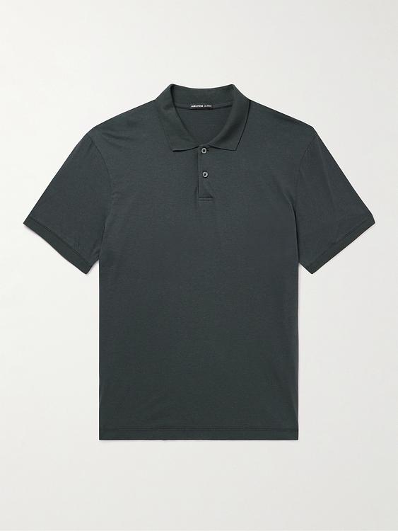 Dark grey short sleeve polo shirt from James Perse