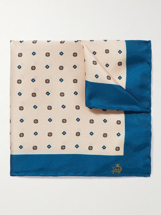 Dotted multicolor pocket square from Dunhill