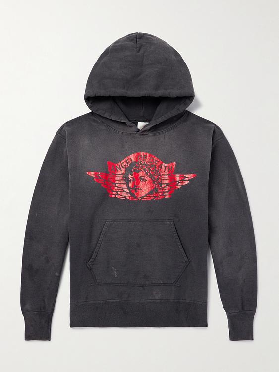 Print dark grey hooded sweatshirt from Saint Mxxxxxx