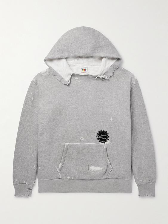 Print grey hooded sweatshirt from Saint Mxxxxxx
