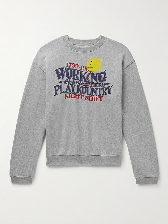 Print grey sweatshirt from Kapital