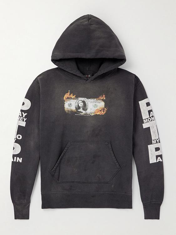 Print dark grey hooded sweatshirt from Saint Mxxxxxx