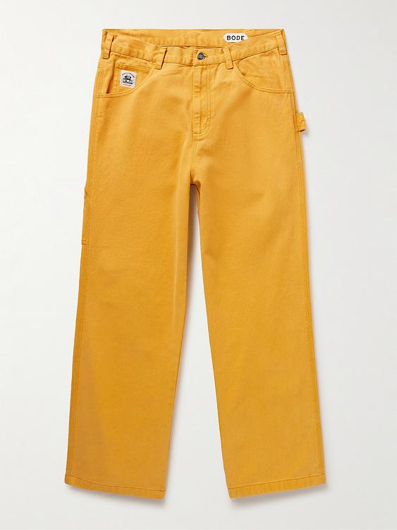 Orange chinos from Bode