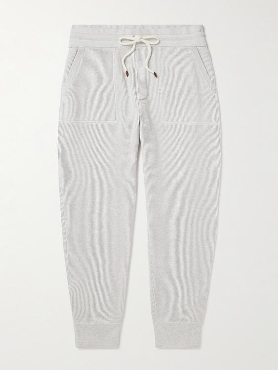 White sweatpants from Brunello Cucinelli
