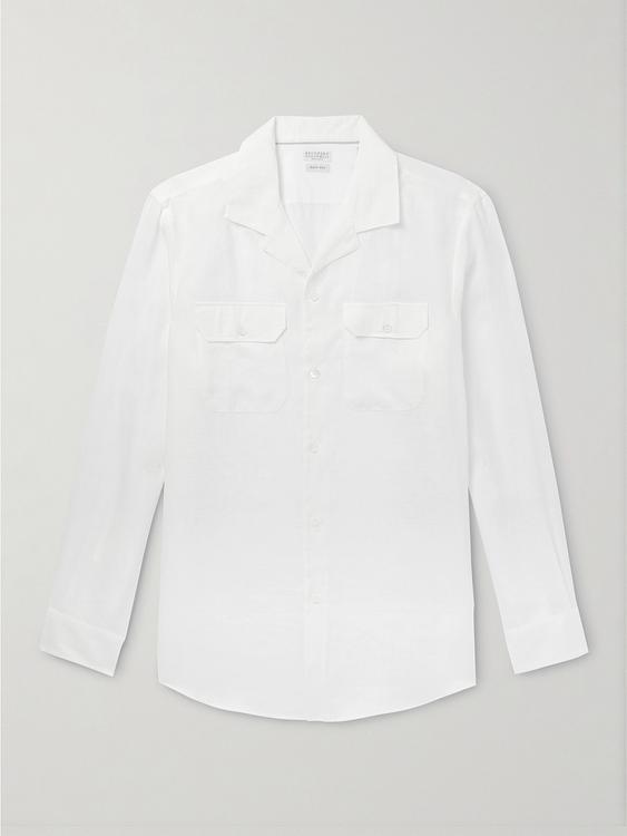 White casual shirt from Brunello Cucinelli