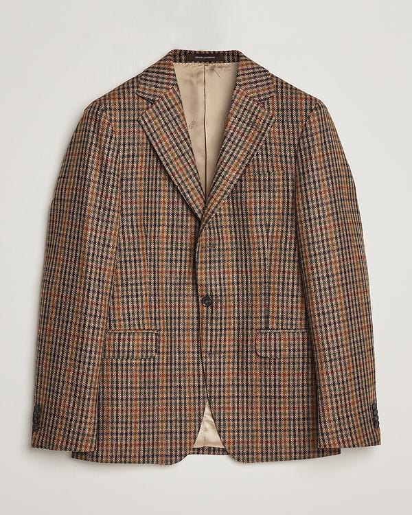 Checkered dark brown blazer from Oscar Jacobson