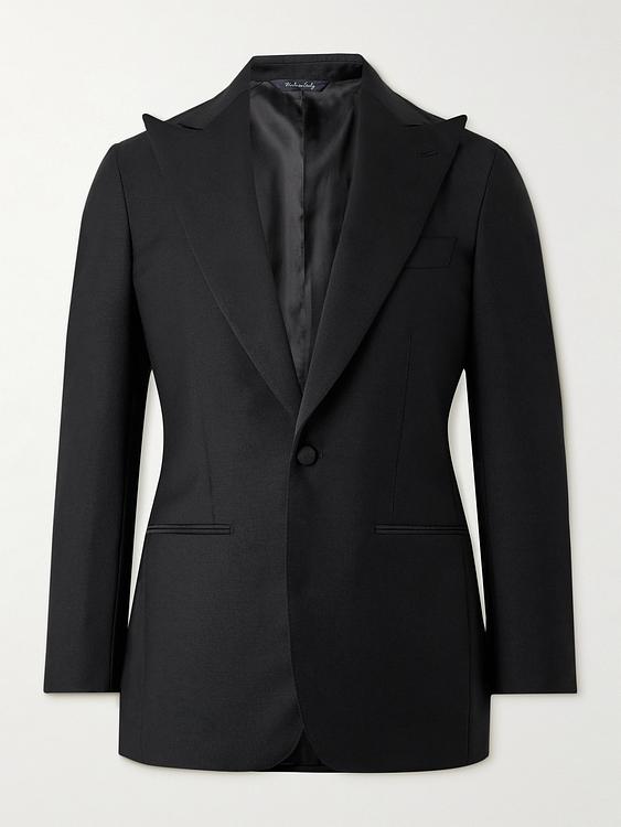 Black tuxedo jacket from Saman Amel