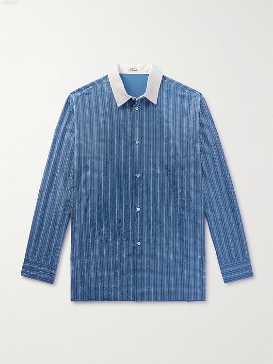Striped blue casual shirt from Loewe