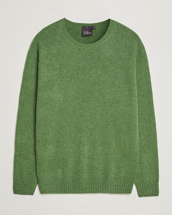 Green sweater from Oscar Jacobson